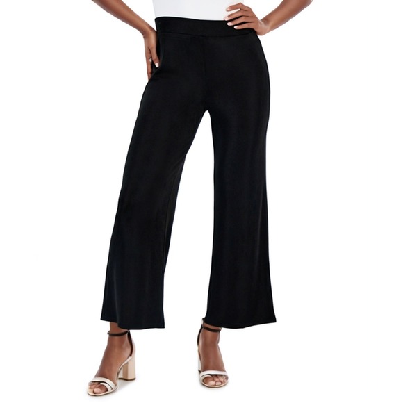 Kasper Other - Kasper Pants Womens Medium Black Wide Leg Palazzo Elastic‎ Waist Trouser NWT